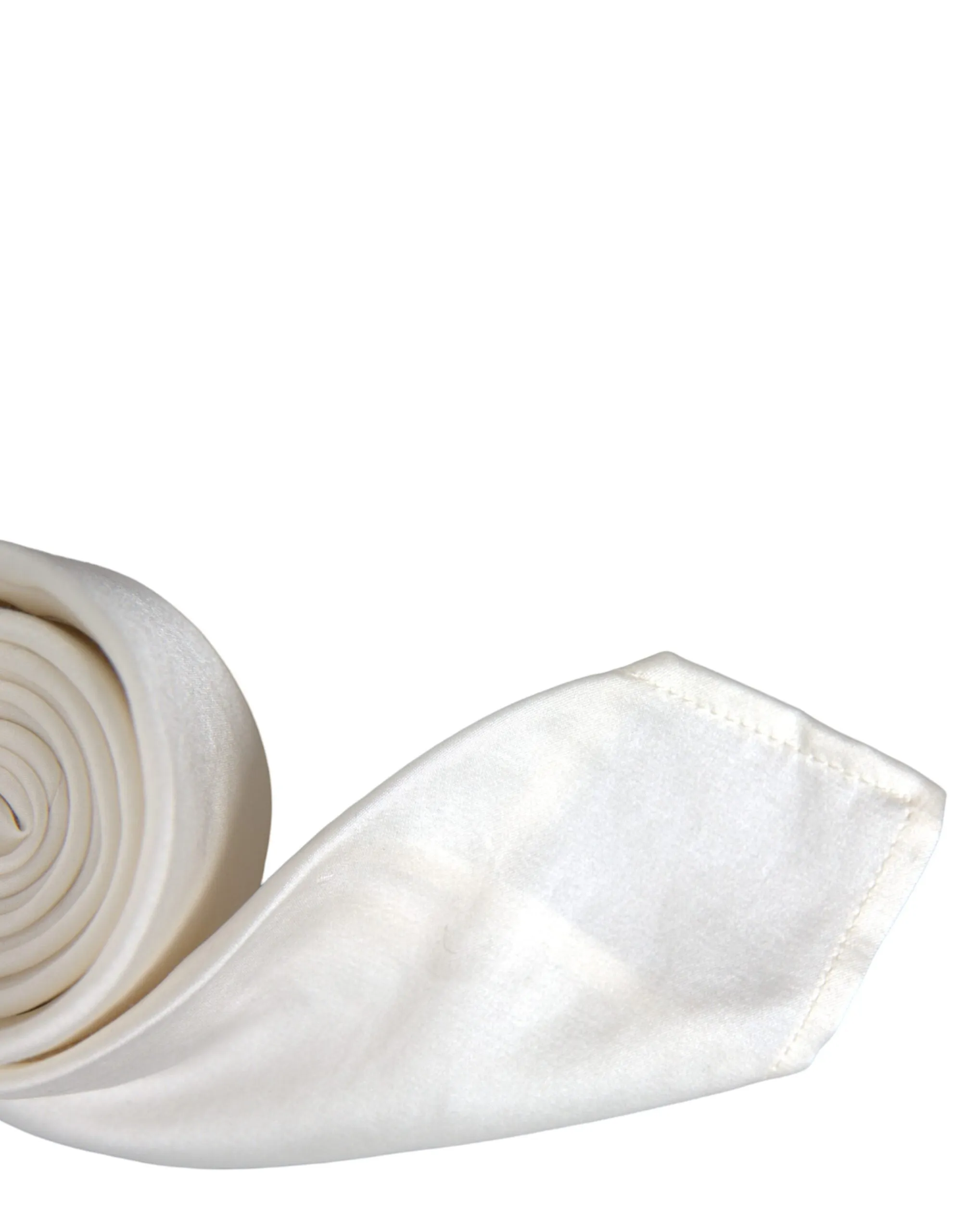 White Silk Blend Adjustable Tie Men sold by Louxly product image thumbnail 2