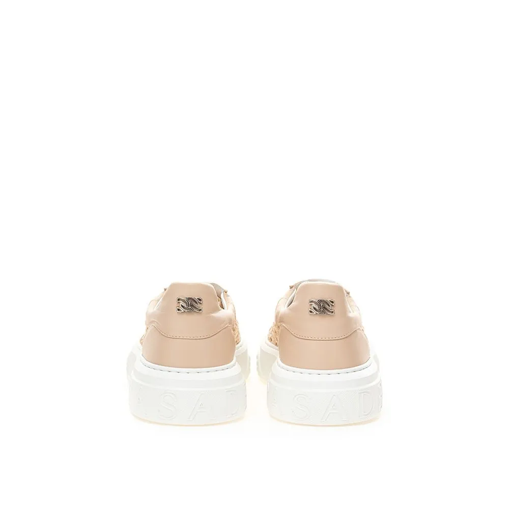 Casadei Chic Beige Leather Sneakers sold by Louxly product image thumbnail 3