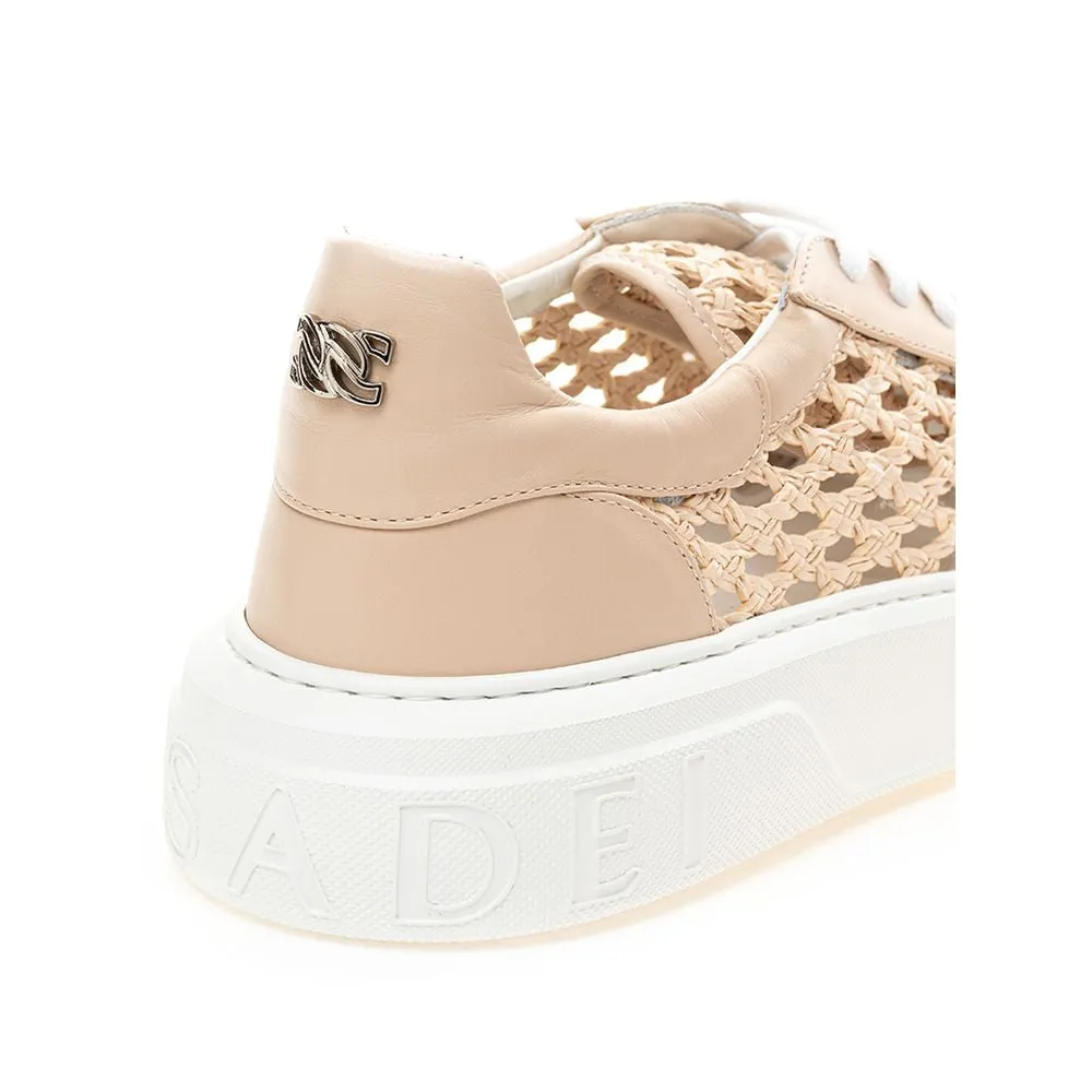 Casadei Chic Beige Leather Sneakers sold by Louxly product image thumbnail 5