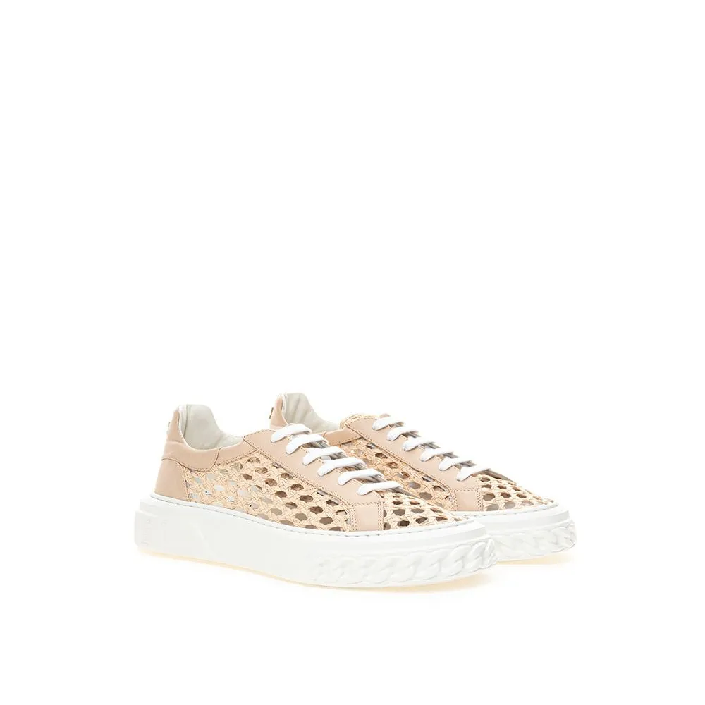 Casadei Chic Beige Leather Sneakers sold by Louxly product image thumbnail 2