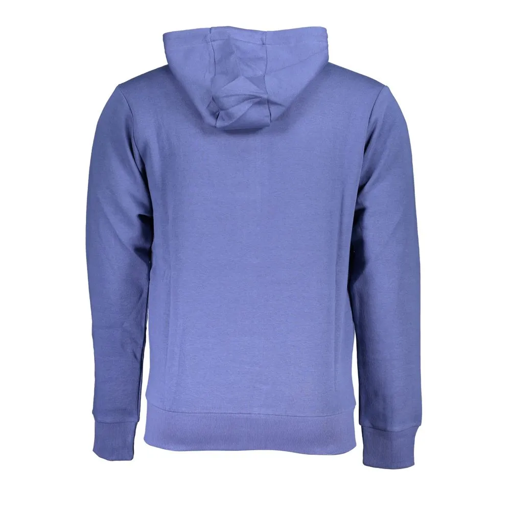 Chic Blue Hooded Sweatshirt with Embroidered Logo sold by Louxly product image thumbnail 2