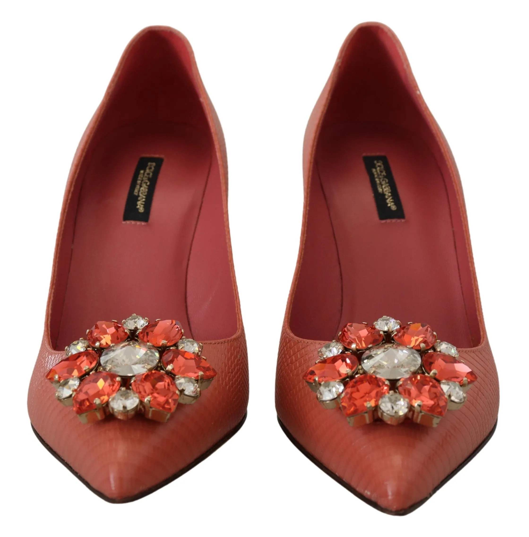 Exotic Leather Heels Pumps in Pink sold by Louxly product image thumbnail 3