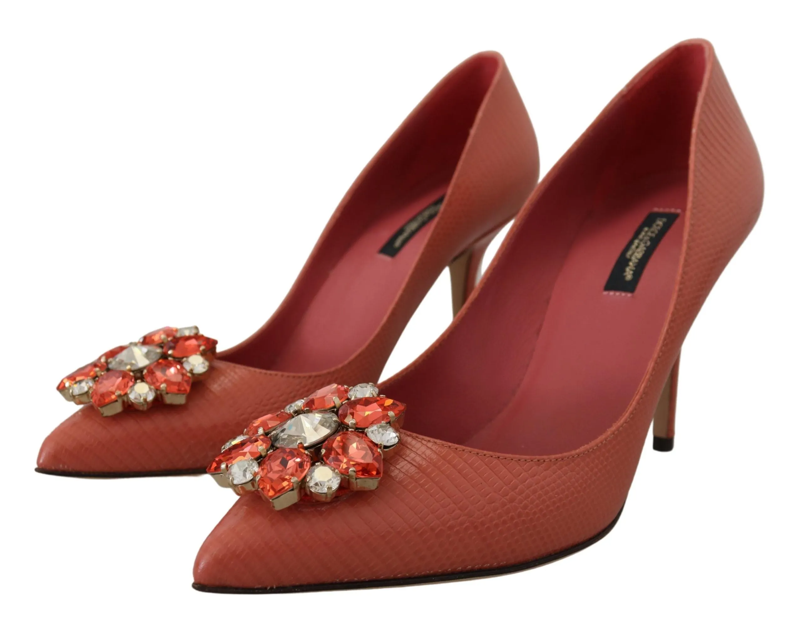 Exotic Leather Heels Pumps in Pink sold by Louxly product image thumbnail 4