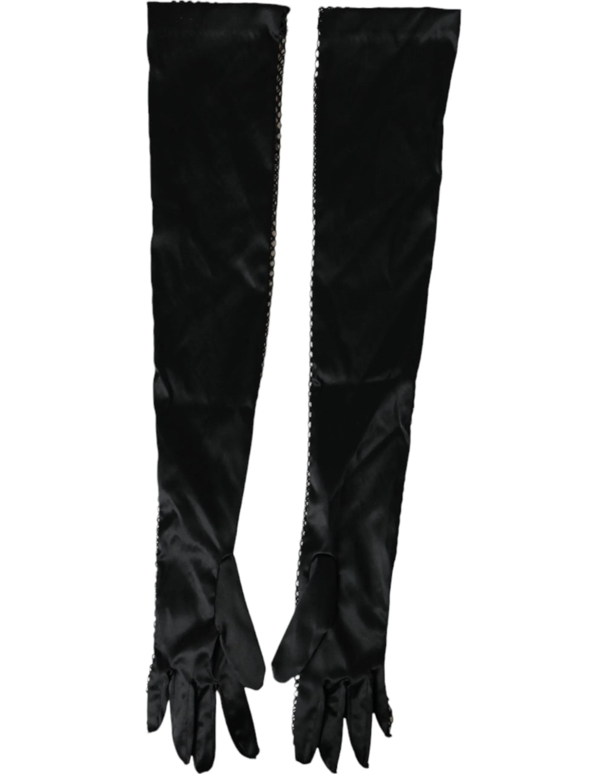 Women Black Mesh Net Elbow Length Gloves sold by Louxly product image thumbnail 3