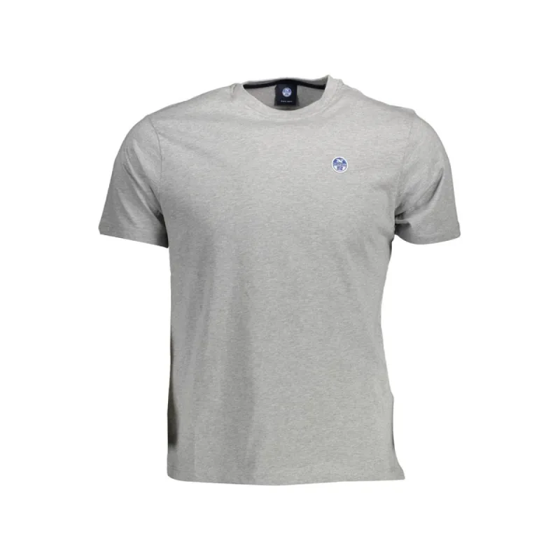 Gray Cotton Men T-Shirt made by North Sails