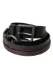 Black Brown Leather Silver Metal Buckle Belt sold by Louxly