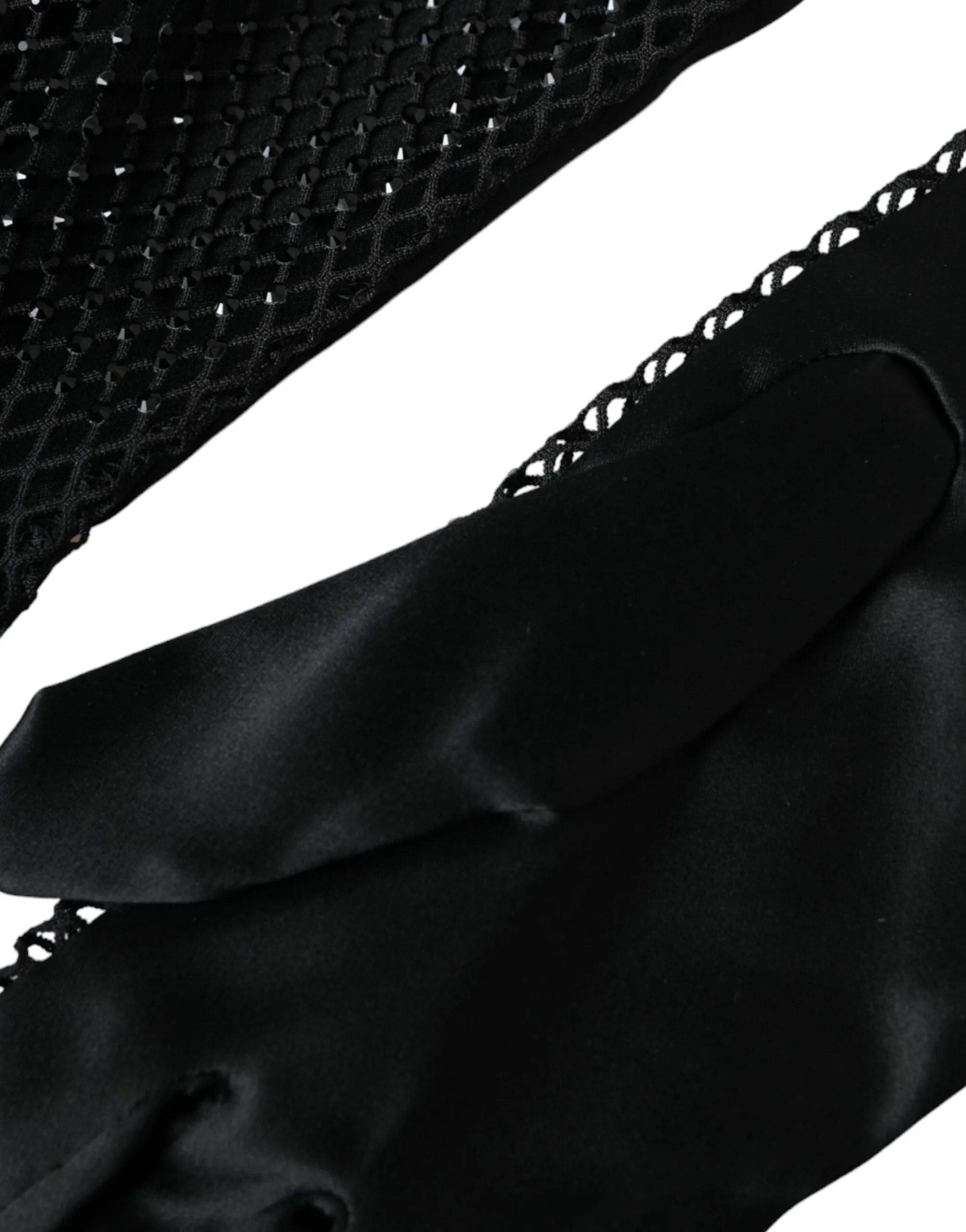 Women Black Mesh Net Elbow Length Gloves sold by Louxly product image thumbnail 4