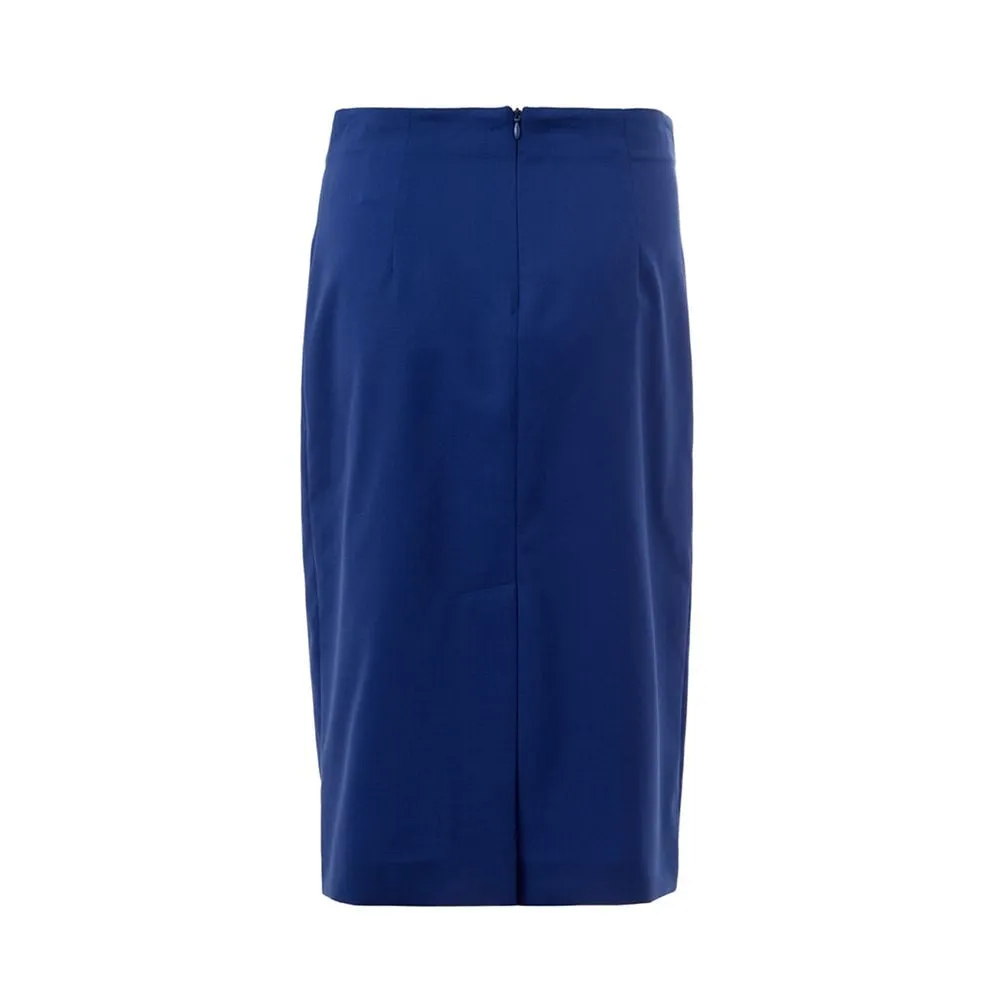 Elegant Blue Wool Skirt for Sophisticated Style sold by Louxly product image thumbnail 2