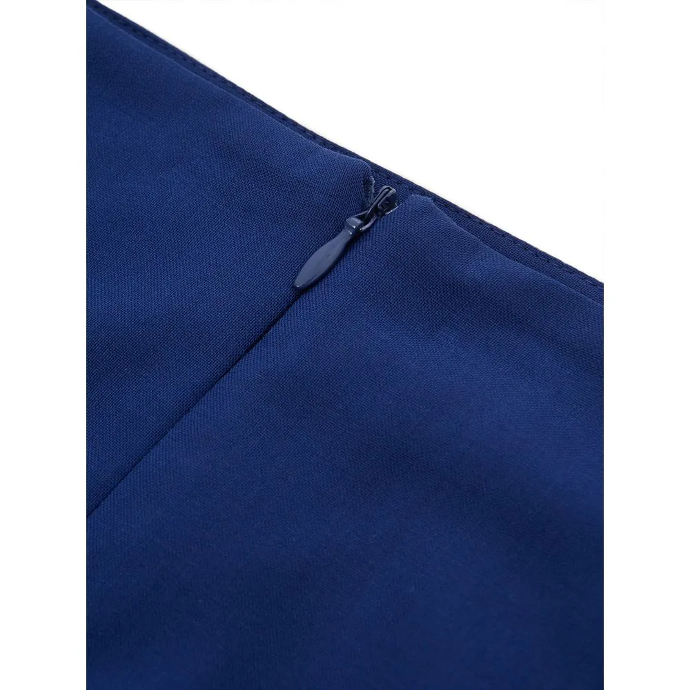 Elegant Blue Wool Skirt for Sophisticated Style sold by Louxly product image thumbnail 4