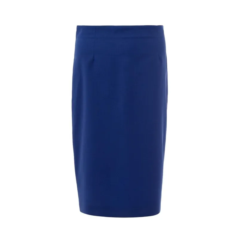 Elegant Blue Wool Skirt for Sophisticated Style sold by Louxly