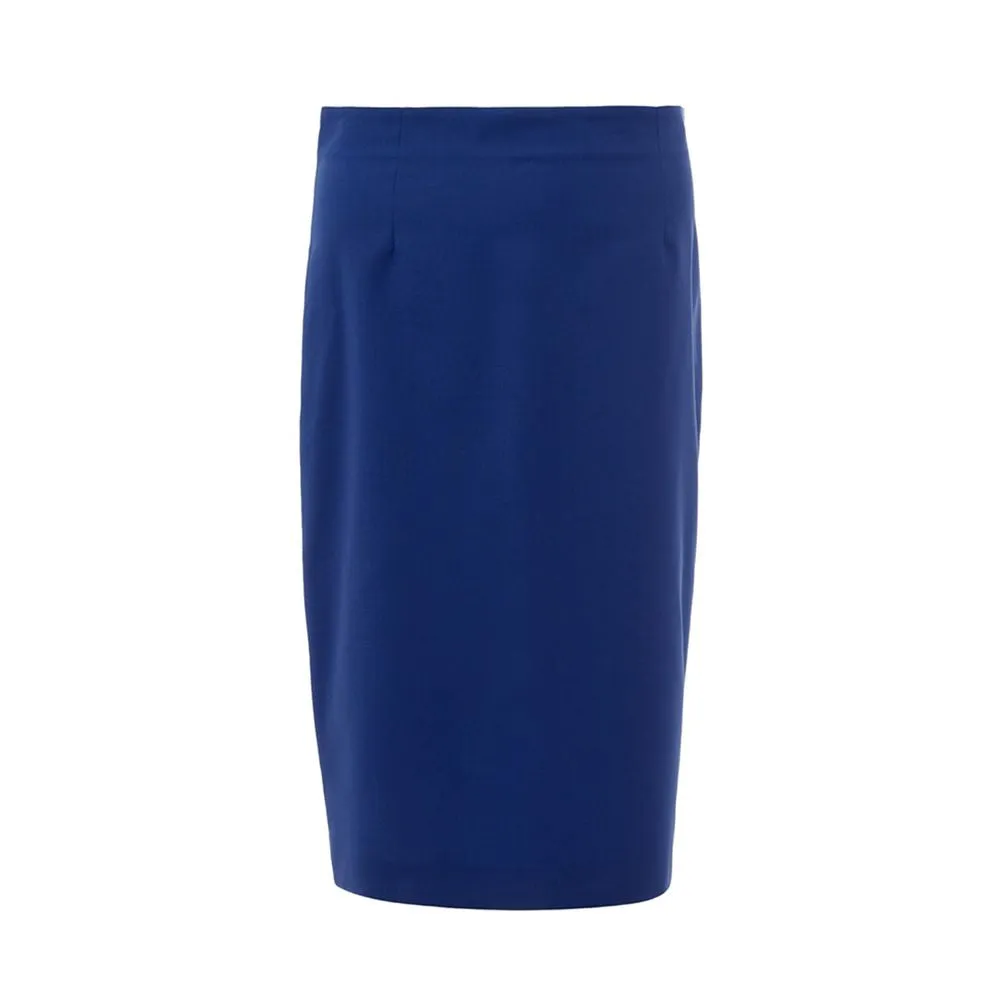 Elegant Blue Wool Skirt for Sophisticated Style sold by Louxly