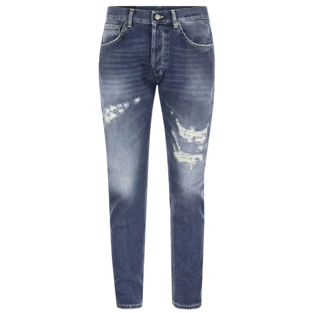 Distressed Blue Cotton Mius Jeans sold by Louxly