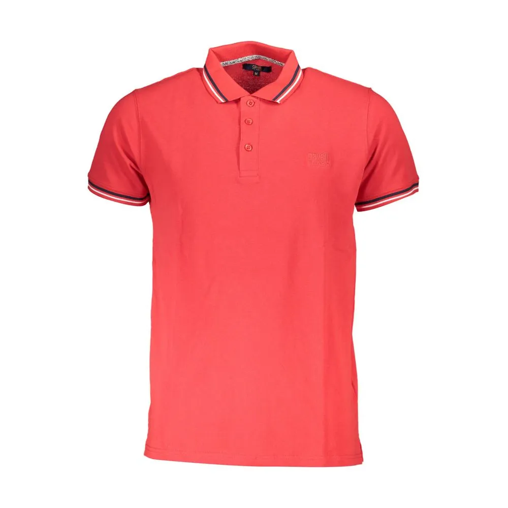 Red Cotton Polo Shirt sold by Louxly