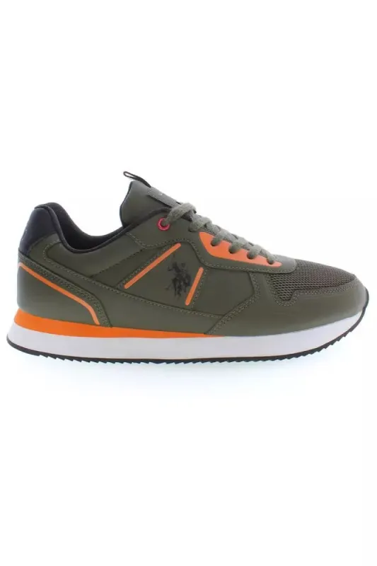 Green Polyester Men Sneaker sold by Louxly