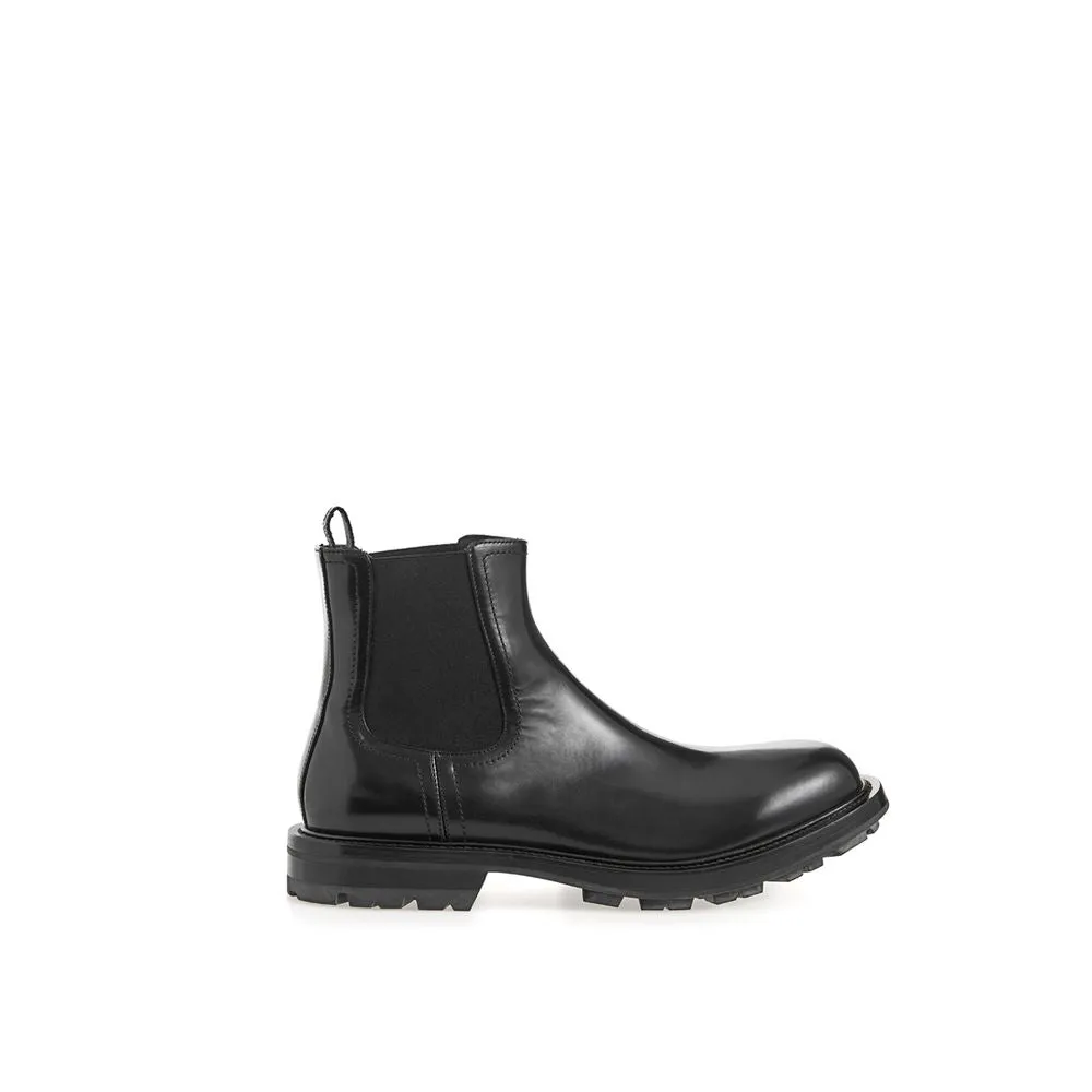 Sleek Black Leather Boots for Men sold by Louxly