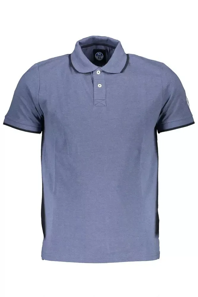 Blue Cotton Mens Polo Shirt sold by Louxly