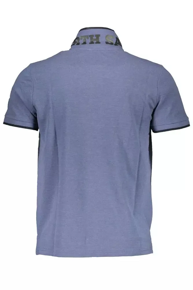 Blue Cotton Mens Polo Shirt sold by Louxly product image thumbnail 2