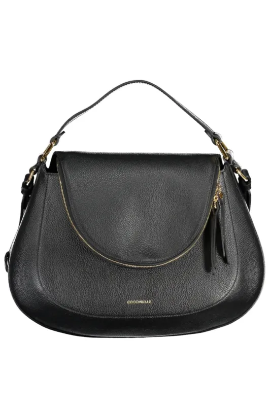 Elegant Black Leather Handbag with Versatile Strap sold by Louxly