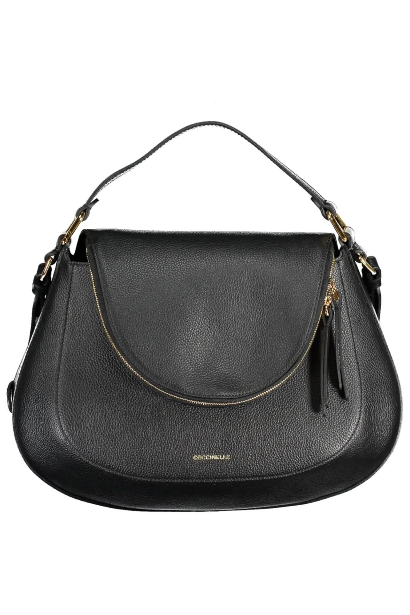 Elegant Black Leather Handbag with Versatile Strap sold by Louxly