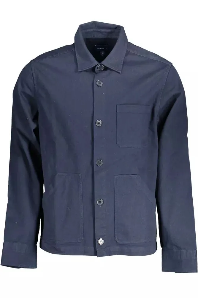 Blue Cotton Men Shirt sold by Louxly