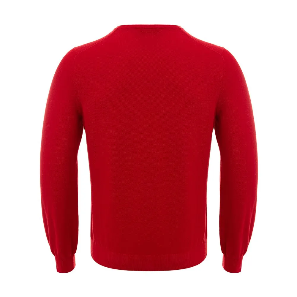Gran Sasso Red Cotton Sweater sold by Louxly product image thumbnail 2