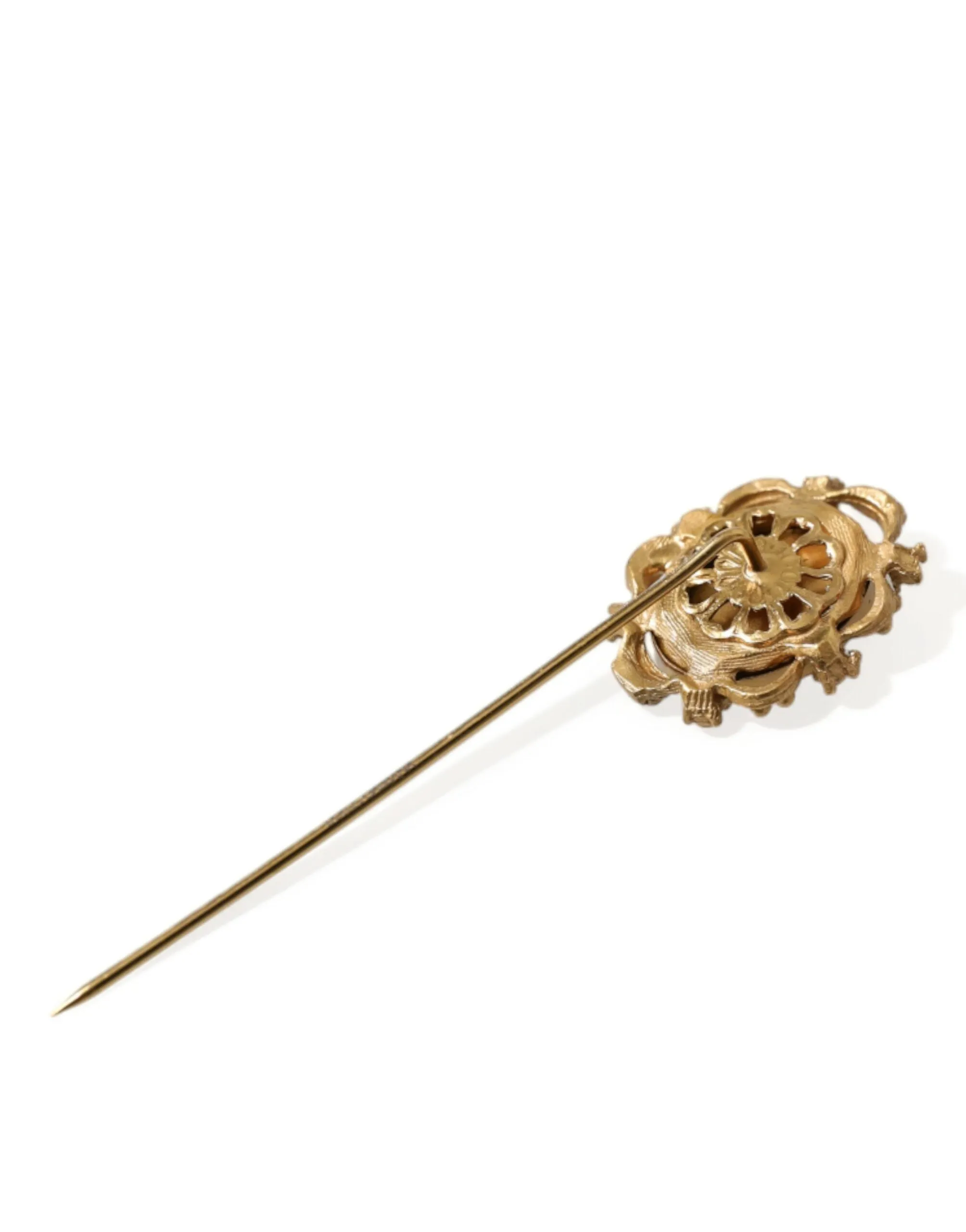 Elegant Gold-Tone Gemstone Pin Brooch sold by Louxly product image thumbnail 4