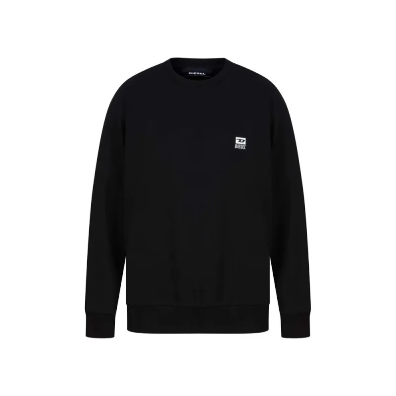 Sleek Black Cotton Blend Sweatshirt sold by Louxly