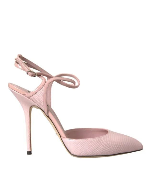 Pink Leather Ankle Strap Heels Pumps Shoes sold by Louxly