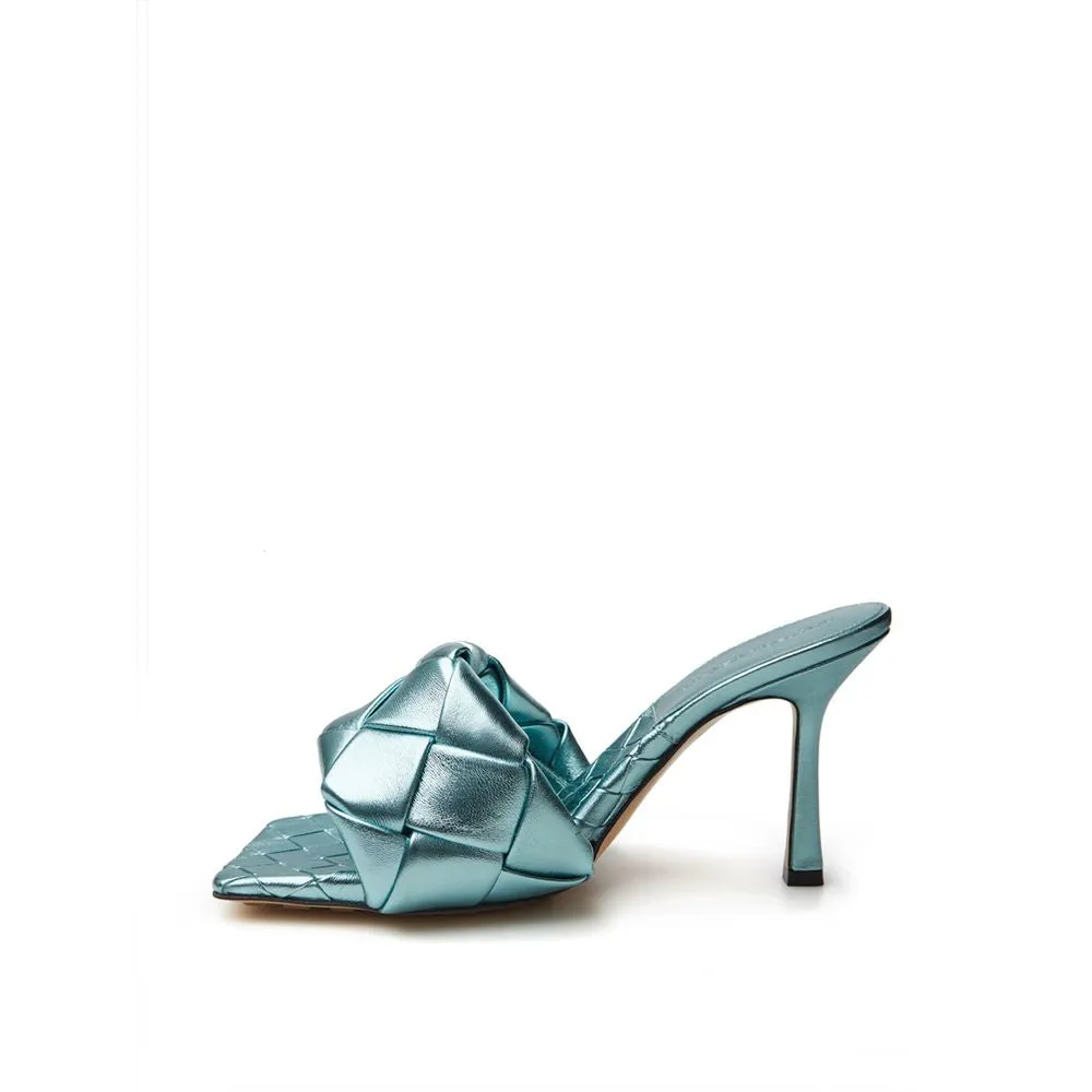 Elegant Light Blue Leather Sandals sold by Louxly product image thumbnail 2