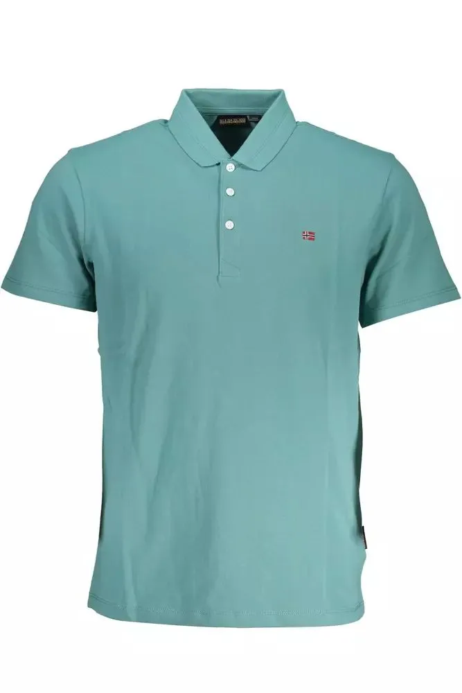 Chic Short-Sleeved Green Polo for the Stylish Gent sold by Louxly