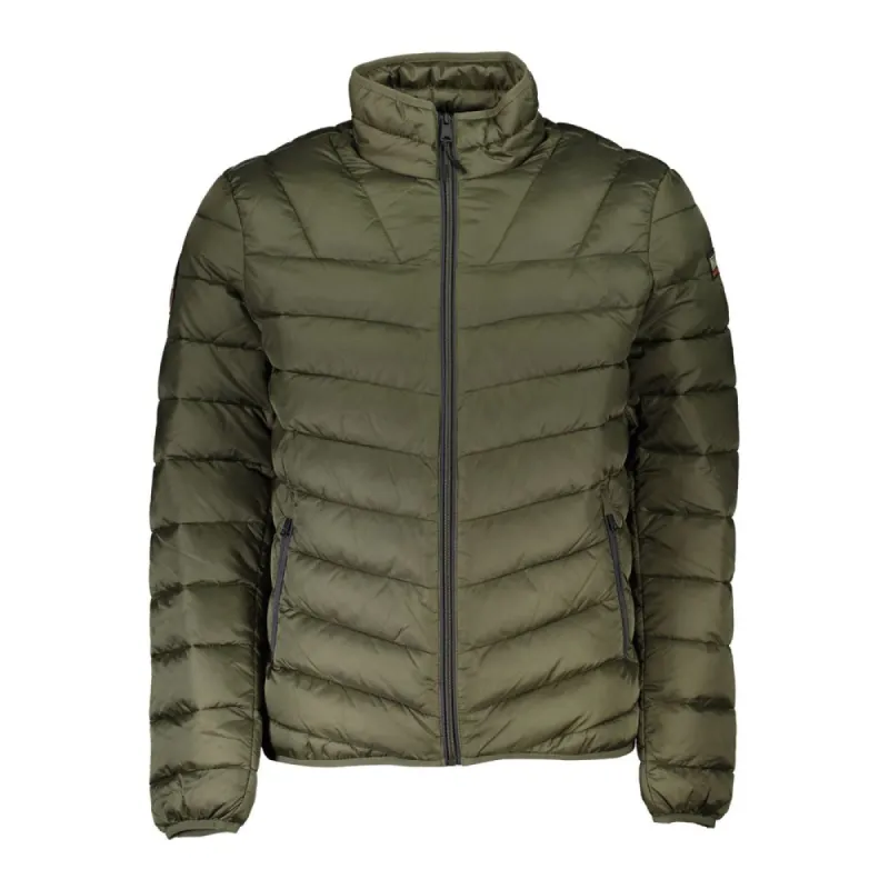 Green Polyamide Men Jacket sold by Louxly