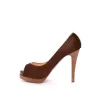 Elegant Brown Leather Pumps sold by Louxly