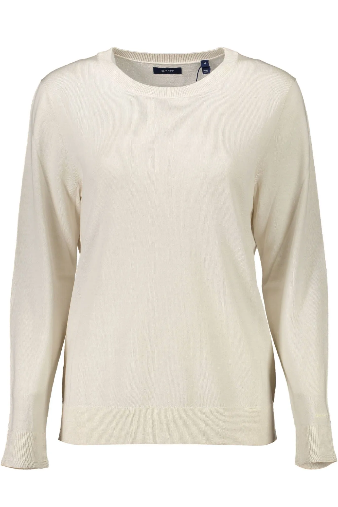 Elegant Beige Wool Sweater with Classic Logo sold by Louxly