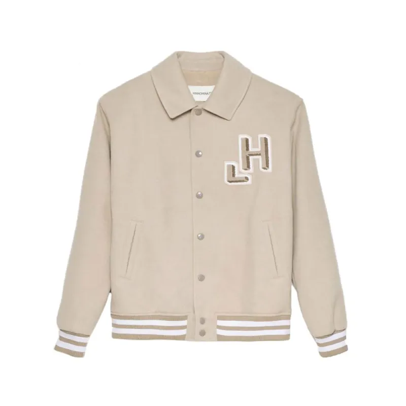 Chic Hazelnut Beige Bomber Jacket - Collegial Style sold by Louxly