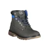 Elegant Gray High Lace-Up Boots with Logo Detail sold by Louxly