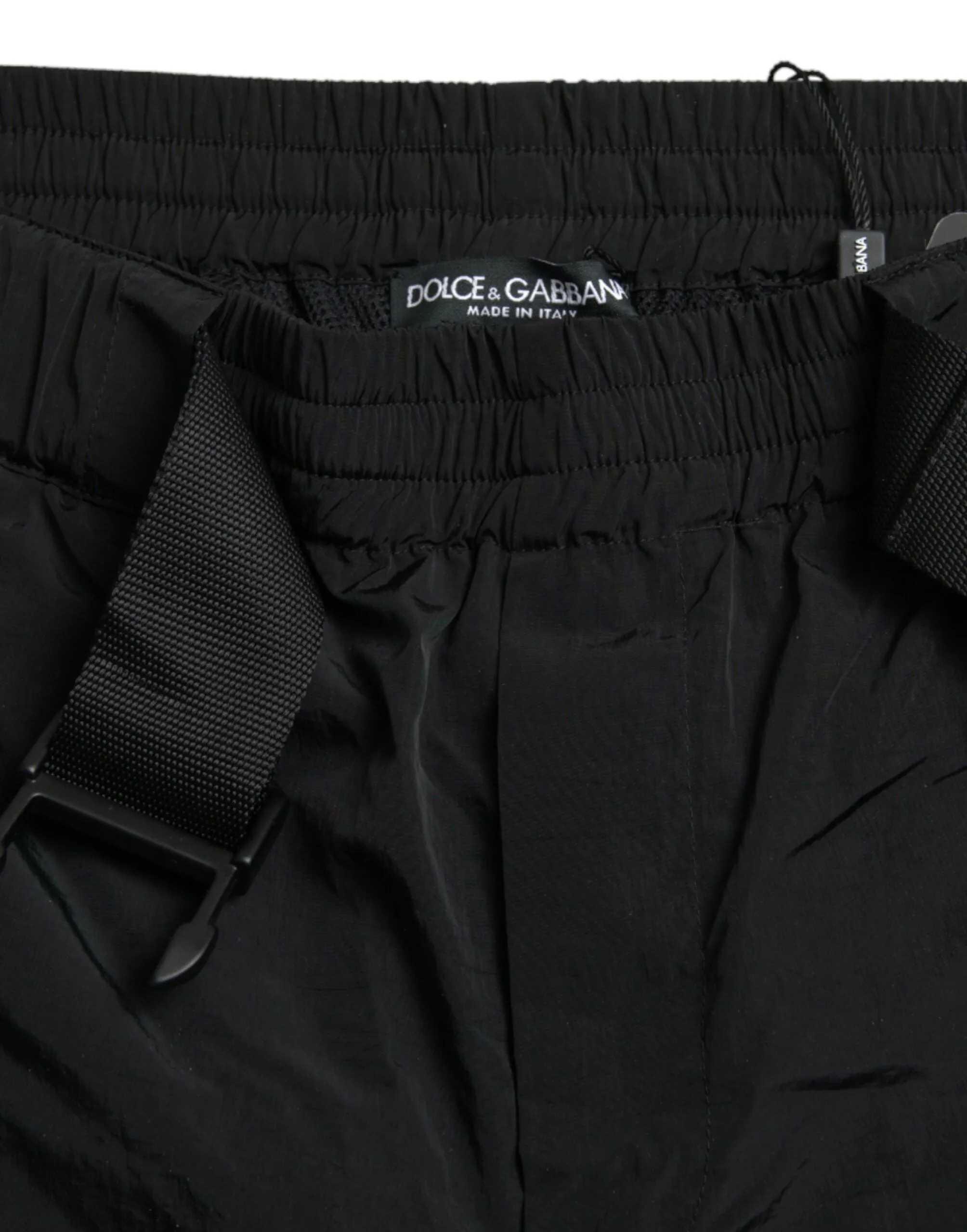 Black Red Leopard Print Nylon Jogger Pants sold by Louxly product image thumbnail 5