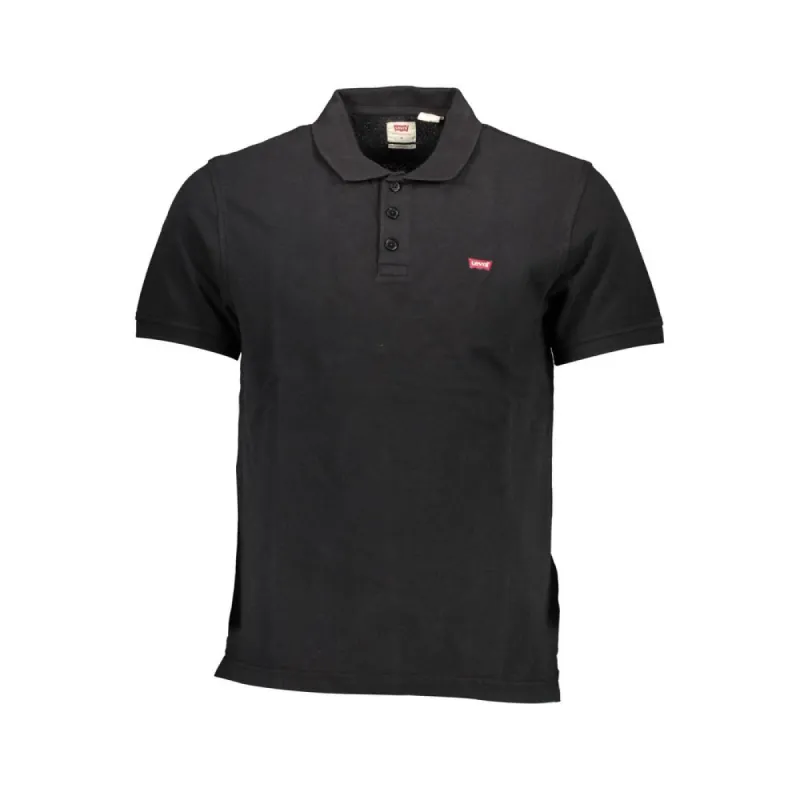 Black Cotton Men Polo Shirt sold by Louxly
