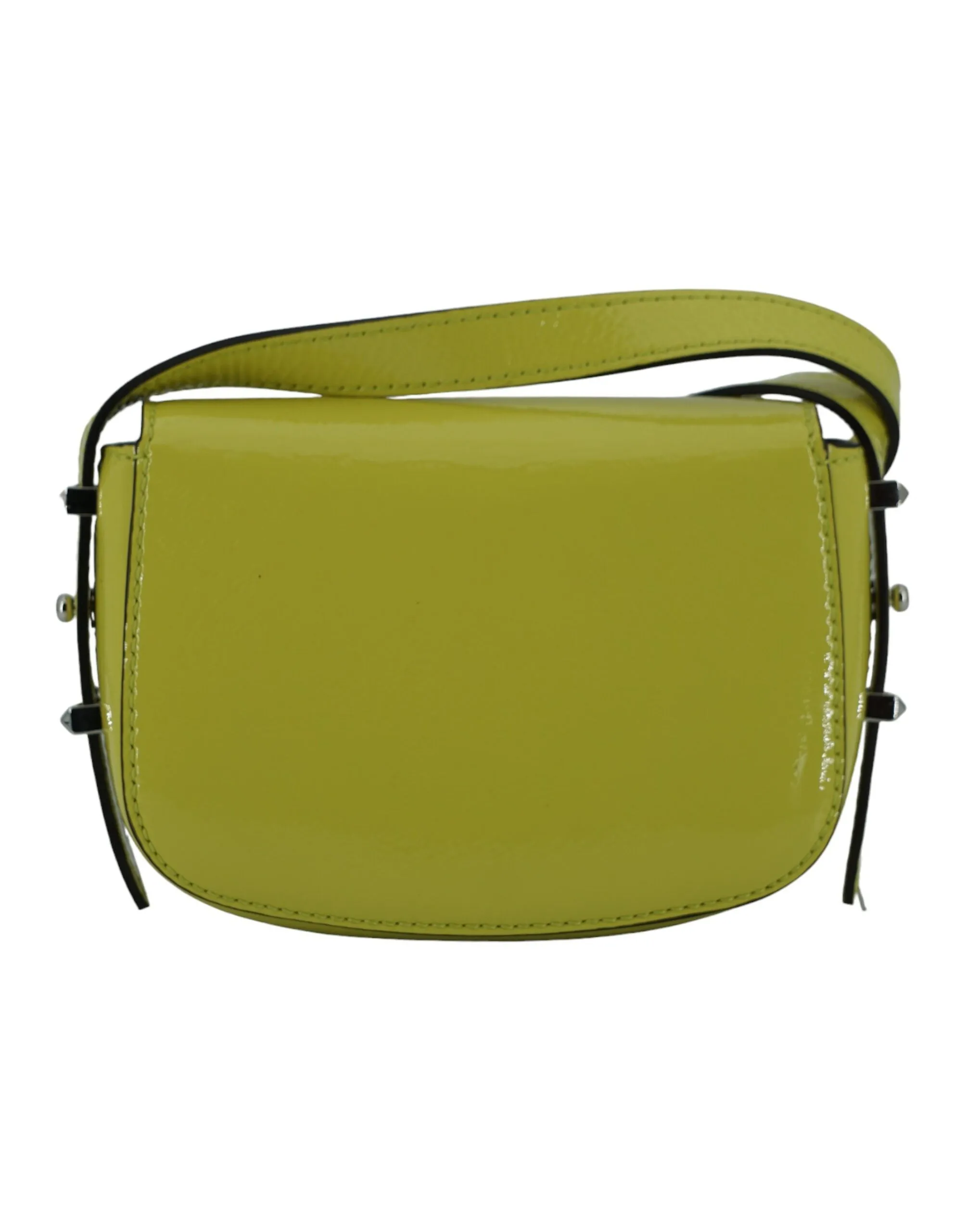 Lime Yellow Leather Small Shoulder Bag sold by Louxly product image thumbnail 2
