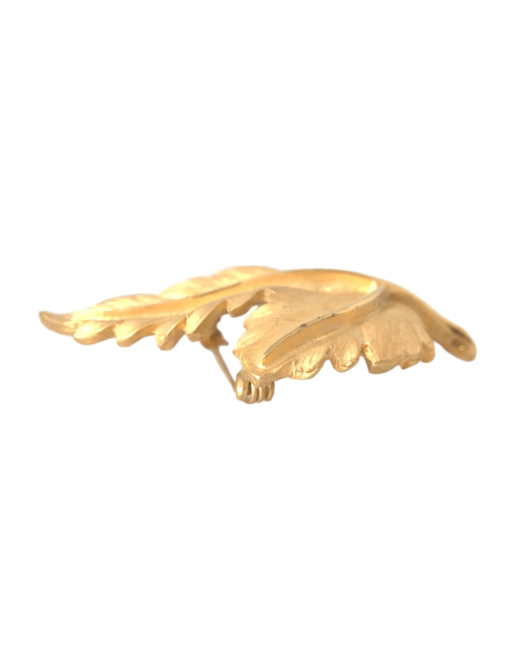 Gold Brass Leaf Embellished Women Brooch Pin sold by Louxly product image thumbnail 5