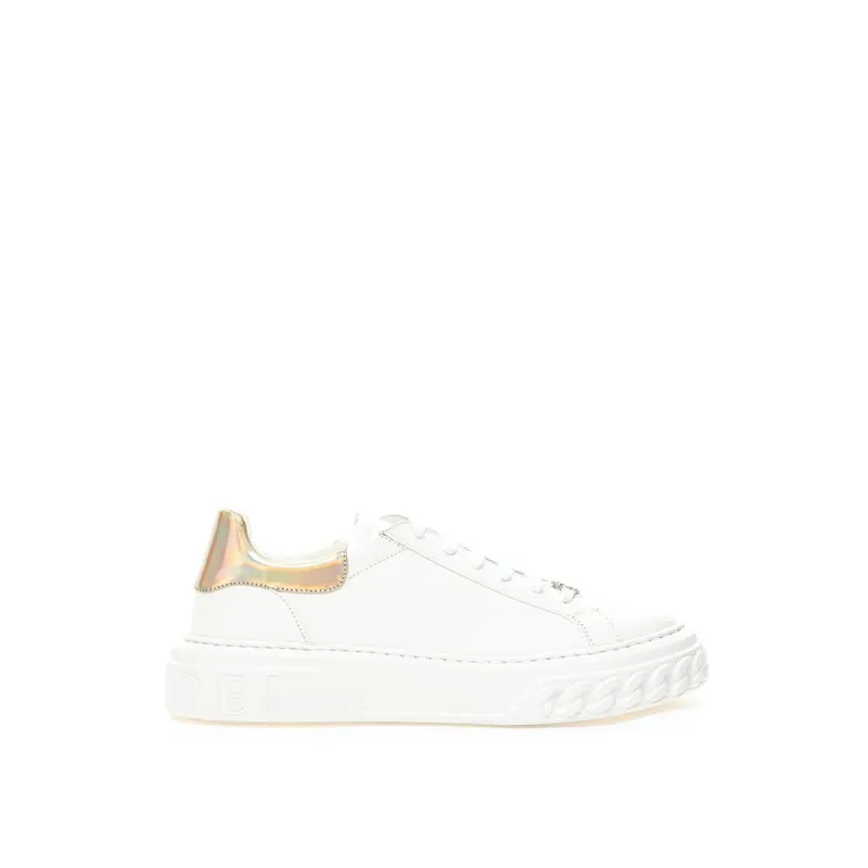 Elegant White Leather Sneakers sold by Louxly
