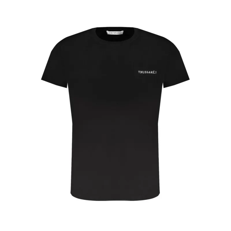 Black Cotton T-Shirt sold by Louxly