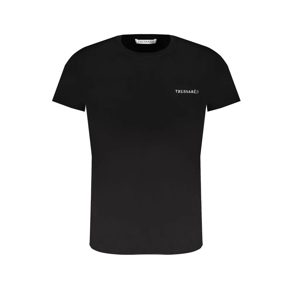 Black Cotton T-Shirt sold by Louxly