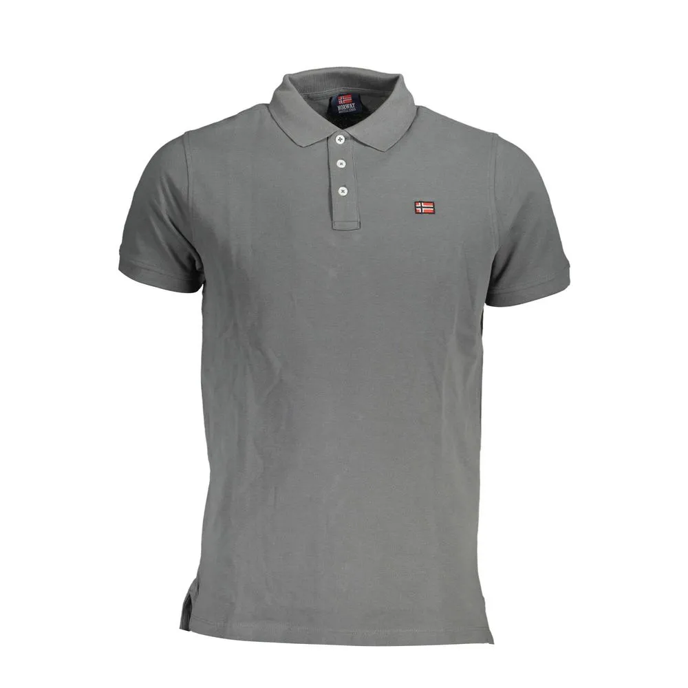 Gray Cotton Polo Shirt sold by Louxly