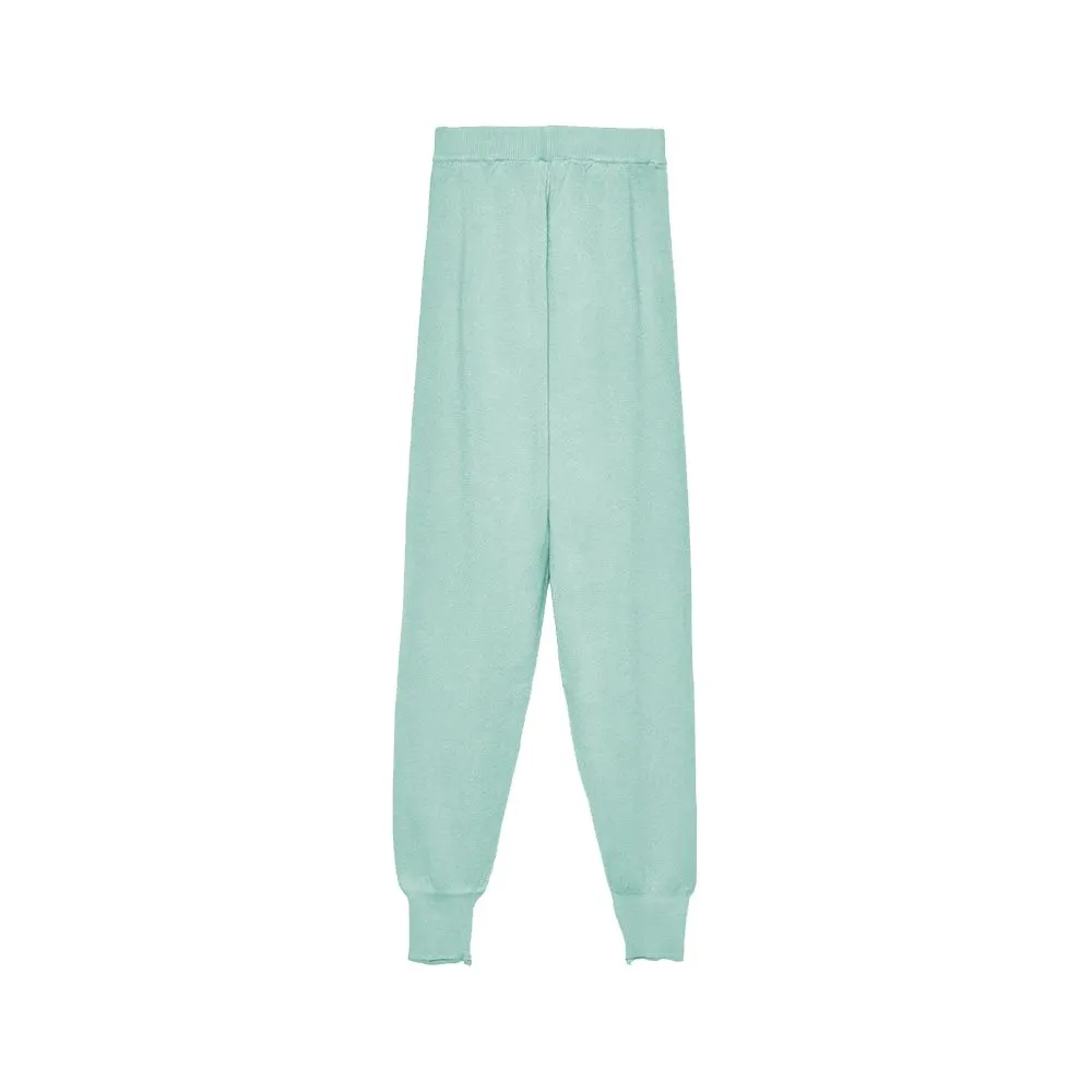Mint Green Wool Blend Tracksuit Trousers sold by Louxly product image thumbnail 2