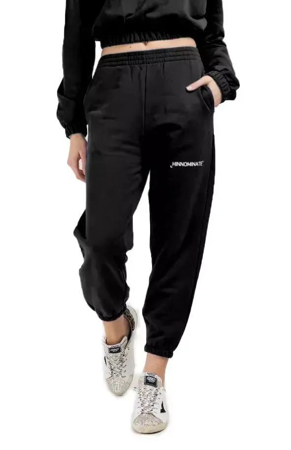 Elegant Cotton Sweatpants with Logo Detail sold by Louxly