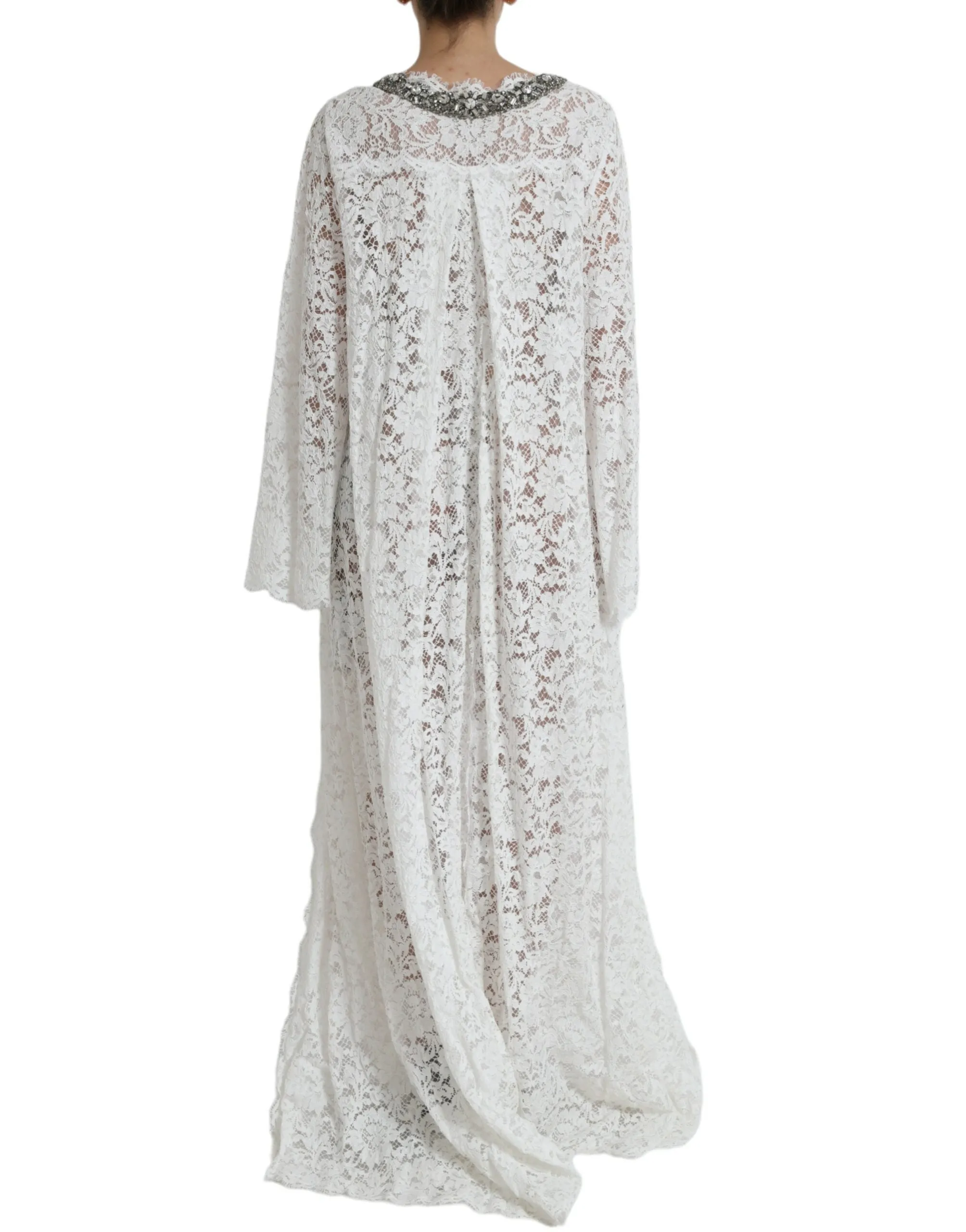 Elegant White Shift Dress with Crystal Embellishment sold by Louxly product image thumbnail 3