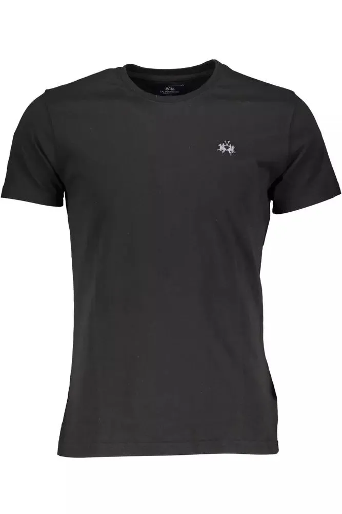 Black Cotton Men T-Shirt sold by Louxly