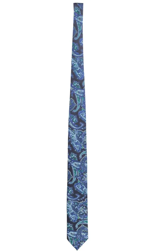 Elegant Blue Silk Tie sold by Louxly