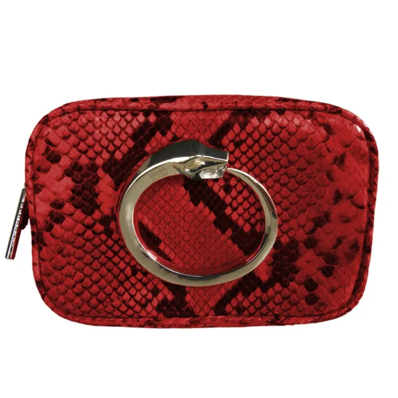 Chic Python-Print Calfskin Clutch sold by Louxly
