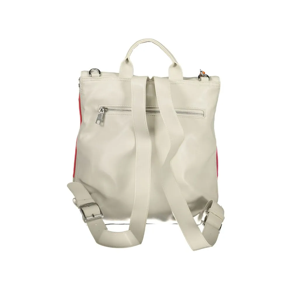 Chic White Backpack with Contrasting Details sold by Louxly product image thumbnail 2